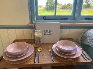 Toms Hut and Robins Rest Shepherd Huts near Wadebridge