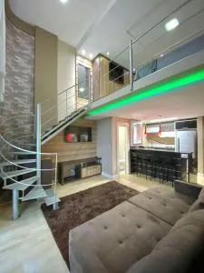 Saint Sebastian Flat 612 - Com Hidro! até 4 pessoas, Duplex, no centro - Guaramirim