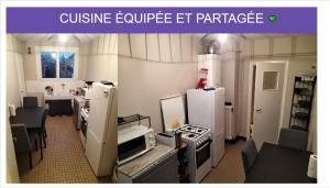 Chambre spacieuse-TV-métro Clémenceau-dans Appart en Colocation