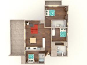 Appartement moderne à Méribel avec parking privatif, proche pistes pour 8 pers. - FR-1-566-1