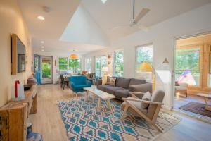 Stylish lake home with private beach, dock and firepit for swimming, kayaking, hiking