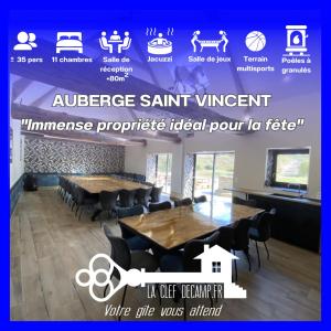 Auberge St-Vincent 35pers SPA Billard Baby-foot