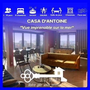 Casa d Antoine 15pers SPA Billard Face Mer