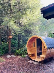 Prachtige chalet in het bos met sauna!