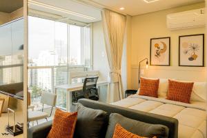 Palazzo Ibirapuera 21 º Andar Wi-Fi, Ar e Metrô a 5 Minutos