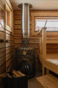 Hirsihuvila yksityisessä niemessä Petäjävedellä