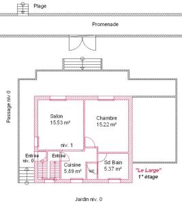 Appartements Gites en Normandie en Front de Mer Asnelles : photos des chambres