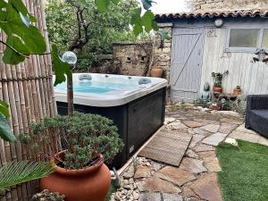 Grand et joli studio tout équipé avec jardin et Jacuzzi