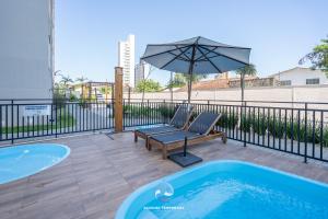 Apartamento com VISTA MAR, Ar-condicionado, Wi-Fi Condomínio com PISCINA, quadra de esportes Playground infantil a 15 minutos do Beto Carreiro