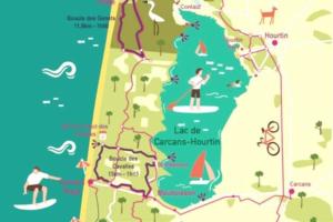 Sejours chez l'habitant Chambre au calme ocean lac foret avec piscine au sel et spa : photos des chambres