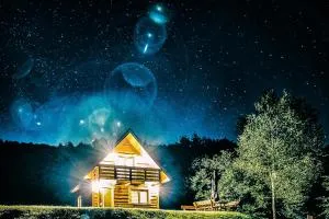 Kryjówka Yetiego Domek w zaciszu Bieszczad z jacuzzi - Zahoczewie