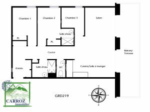 GRD219 - Appartement standing 4 pers pied de piste