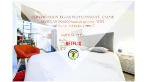 Gîtes La Tarine - Studio, Lit Queen Size  CLIMATISATION, NETFLIX et WIFI, parking, HYPERCENTRE a 400m, lave vaisselle, boite a clés pour arrivée tardive, label  GàTE DE FRANCE 