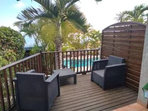 Studio aux AVIRONS pour 2 personnes, avec piscine - Le Fond de Maurice