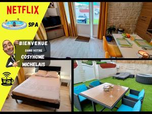 Appartements Le Cosyhome Michelais I SPA exterieur & Netflix : Appartement 1 Chambre