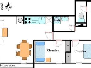 Appartements Appartement 6 pers, centre village, proche pistes, 52m², balcon, WIFI, casier a skis, draps inclus - FR-1-508-12 : photos des chambres