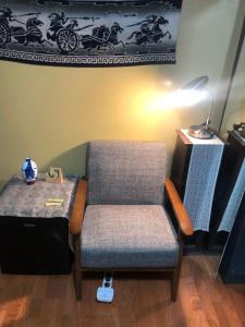 A secluded bedroom with a private full bathroom