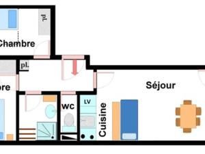Appartements Appartement pour 6 personnes avec balcon, wifi gratuit et casier a skis - FR-1-508-267 : photos des chambres
