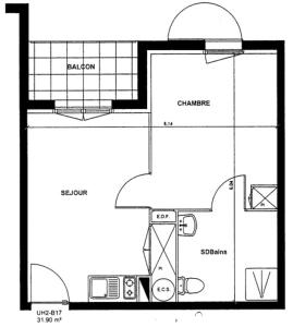 Appartements Residence de la Source by Euclenima : Appartement avec Balcon