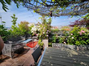 Appartements Luxury Apartment on 3 Floors with Large Private Terrace in Boulogne : photos des chambres