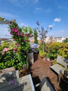 Appartements Luxury Apartment on 3 Floors with Large Private Terrace in Boulogne : photos des chambres