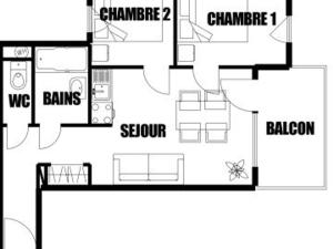 Appartement 3 pièces, 6 pers., au pied des pistes, Wifi, chats admis - FR-1-815-59