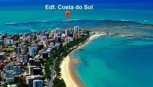 Apt por temporada em Ponta Verde, Studio com 02 quartos com vista lateral mar - melhor localização na Orla de Maceió - Maceió