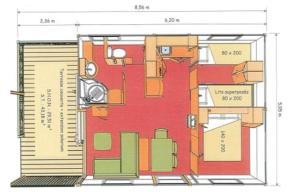 Campings La Vallee De Taradeau : Chalet 2 Chambres