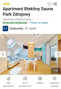 Apartament Błękitny sauna Polanica Zdrój