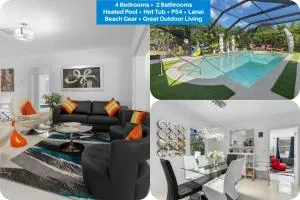 4 Br Heated Pool Hot Tub Lanai Outdoor Gazebo - Railroad Islet