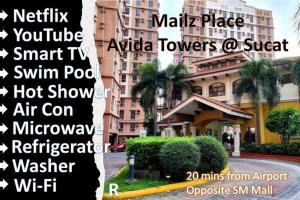 Near Manila Airport, MAILZ HOMEZ COZY 2 Bedroom Condo, Full Kitchen, Swimming Pool, WIFI, 4R