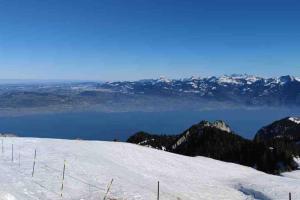 Appartements Studio Myrtilles du Leman vue sur lac et montagne : photos des chambres