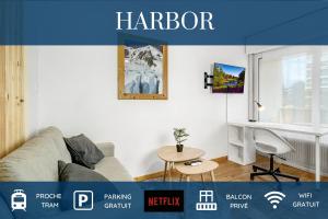 Appartements HOMEY HARBOR - Proche Tram - Parking gratuit - Balcon prive - Wifi & Netflix : photos des chambres