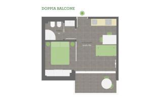 Studio with Terrace room in Cirene Apartments Milano