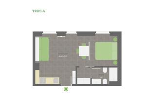 Standard Triple Studio room in Cirene Apartments Milano