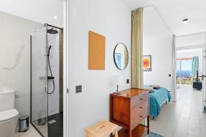 Modern cozy ocean view apartment near the beach with swimming pool in complex