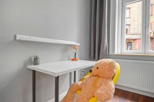 Colourful apartments in the party district