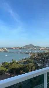 Praia do Canto Apart Hotel quarto sala e varanda andar alto - Guajuru