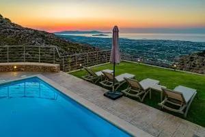 Villa Lia Chania with private ecologic pool and amazing view! - Agios Georgios