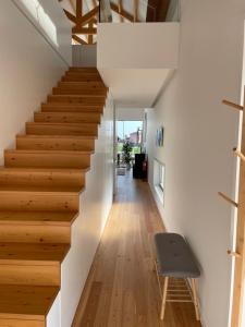 Modern barn house in countryside