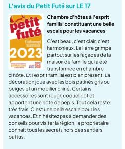 Maisons d'hotes LE 17 : photos des chambres