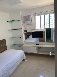 Flat 02 quartos em Boa Viagem, 2 min a pé da praia