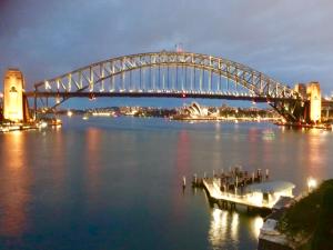 Sydney Harbor bridge and opera house view