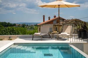 Modern villa Venta with jacuzzi and pool in Buje