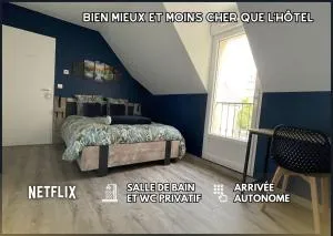 Chambre Escapade - SDB WC Privatif - Entrée autonome - Grande TV NETFLIX - Venette