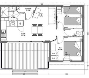 Cottage dans Parc Résidentiel de Loisirs, Piscine, 150M de la mer