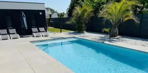 Villa de standing piscine 10 pers - 圣雅克德拉朗德