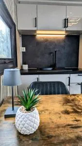 Waterview - Schwimmendes Ferienhaus "Black Pearl" auf dem Wasser mit Blick zur Havel, inkl Boot zur Nutzung - Godendorf