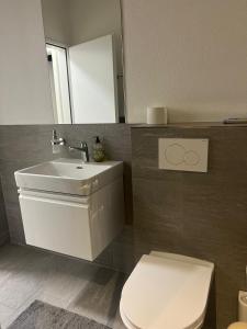 Basel-Stadt Gundeldingen Zimmer 402, WC in the hallway, outside the room