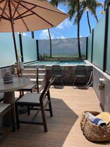 Pé na areia cpiscina privativa.